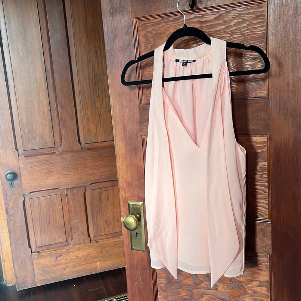 Large, champagne/pink Gianni Bini blouse